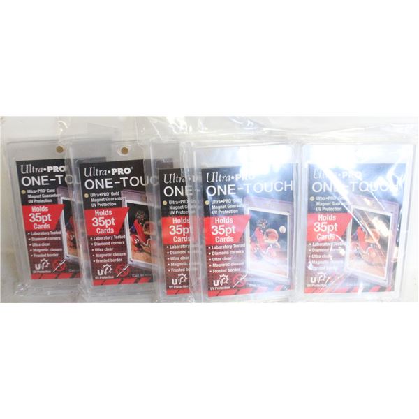 5 ULTRA-PRO ONE-TOUCH 35PT CARD CAPSULES, NEW