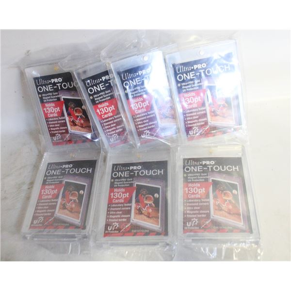 7 ULTRA-PRO ONE-TOUCH 130PT CARD CAPSULES, NEW