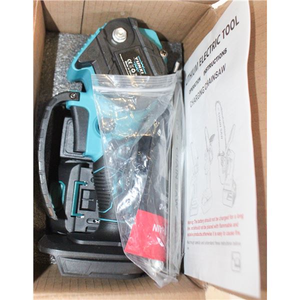 NEW IN BOX CORDLESS MINI CHAINSAW W/FAST