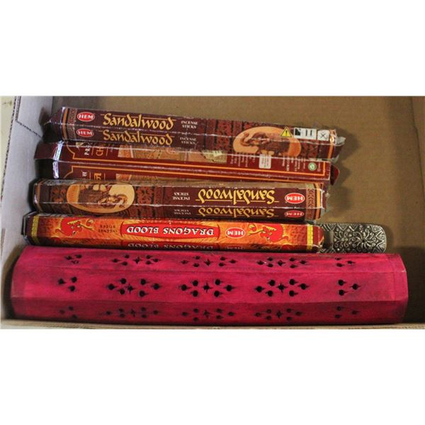 INSENCE BURNER WITH VARIOUS SUPPLIES