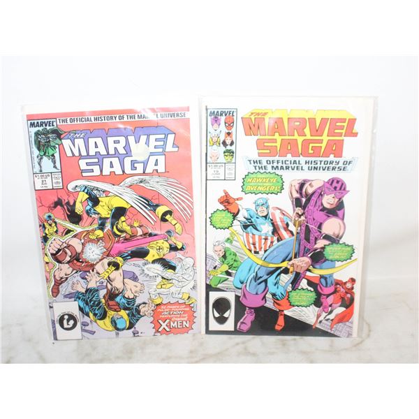 2 MARVEL SAGA COMICS,#19+#21,DEBUT OF HAWKEYE+NEW