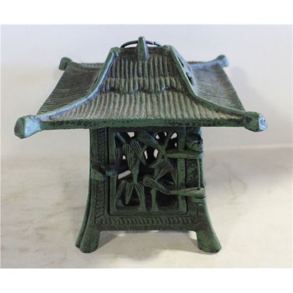 CAST IRON PAGODA SHAPED LANTERN