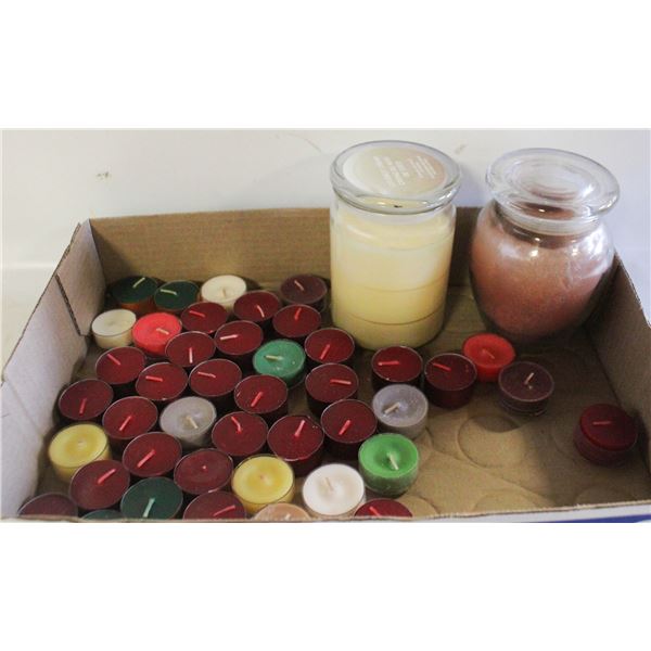 2 LARGE SCENTED CANDLES WITH  TONS OF SCENTSY