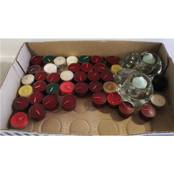 2 VOTIVE CAT THEME HOLDERS PLUS TONS OF