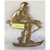 Image 1 : BRASS SKIER WALL DÉCOR