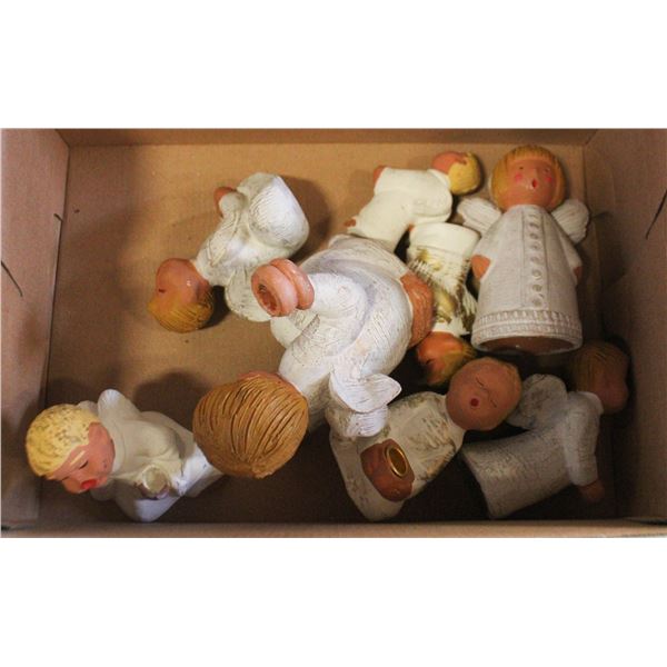 8 TERRACOTTA ANGEL CANDLEHOLDERS