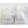 Image 1 : PAIR OF WESTMORELAND HAND PAINTED MILK GLASS