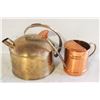 Image 1 : BRASS AND COPPER WATERING CANS