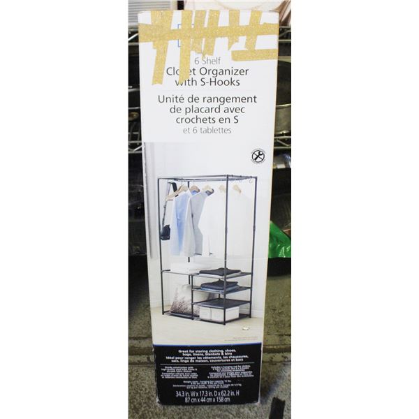 6 SHELF CLOSET ORGANIZER