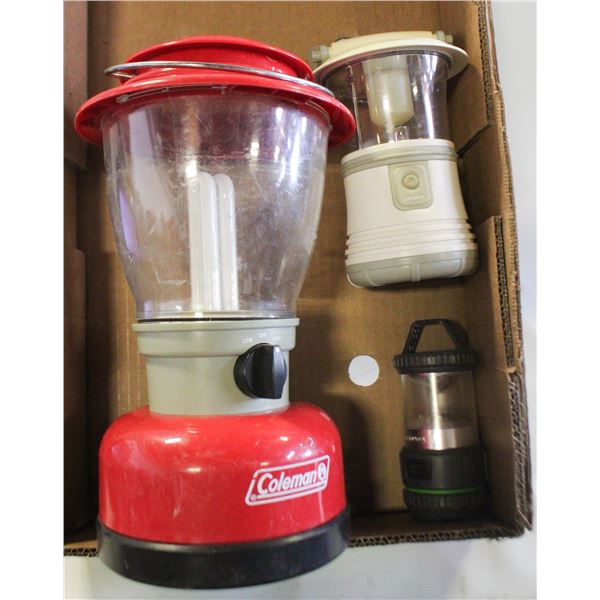 LOT OF 3 GARDEN LANTERNS