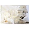 Image 1 : VINTAGE LEATHER BABY SHOES & DRESS/HEADPIECE