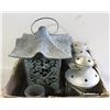 Image 1 : PAIR OF ORNATE METAL CANDLE HOLDERS