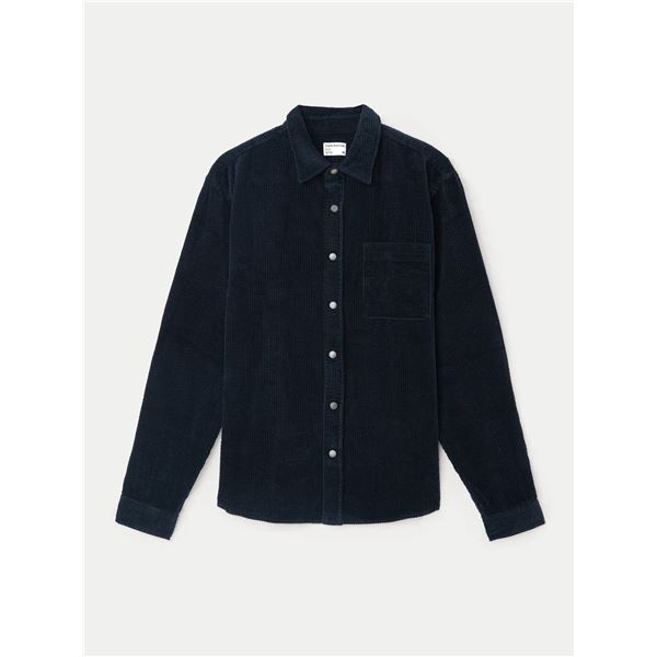 NEW FRANK + OAK CORD SHORT BLACK SHIRT SMALL
