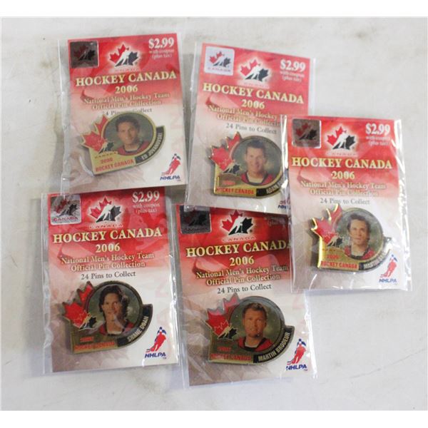 5 CANADA HOCKEY 2006 PINS