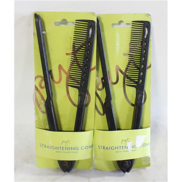 2 NEW PRETTY YOUNG THING STRAITGHTENING COMBS