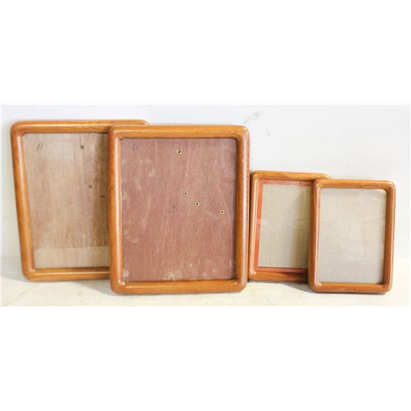 4 TEAK FRAMES MATCHING