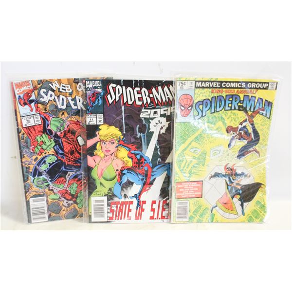 1980 ISSUE #14 SPIDER-MAN 2099 #11 1990 WEB OF
