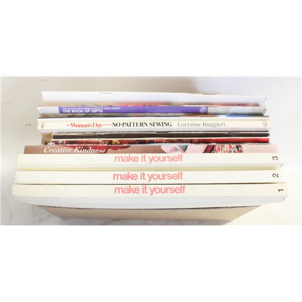 11 VINTAGE SEWING BOOKS