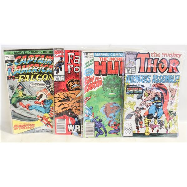 4 COMICS THE LIGHTY THOR #390, CAPTAIN AMERICA 192