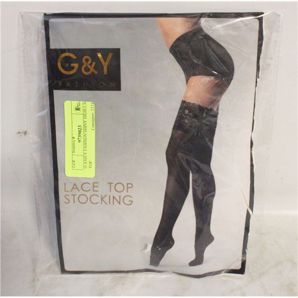 G AND Y FASHION SHINY HIGH LACE TOP