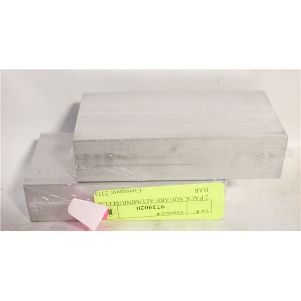 2 PACK SQUARE ALUMINIUM FLAT BAR