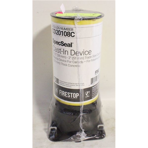 SPEC SEAL FIRESTOP CD20108C CAST IN