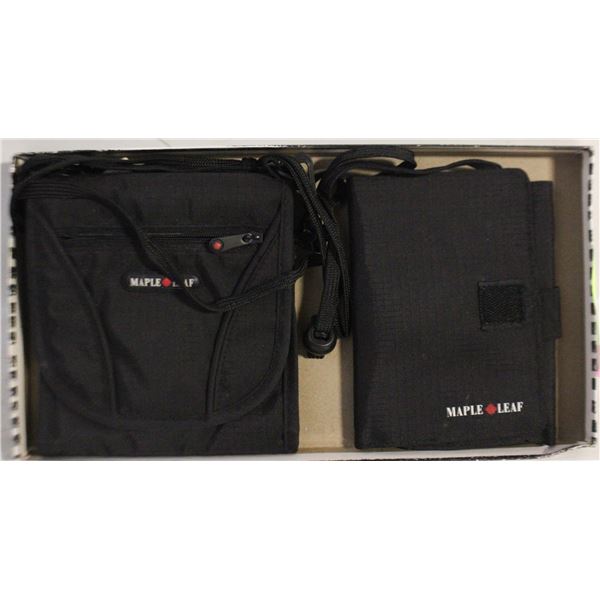 MAPLE LEAF CANVAS TRAVEL WALLET/BAG