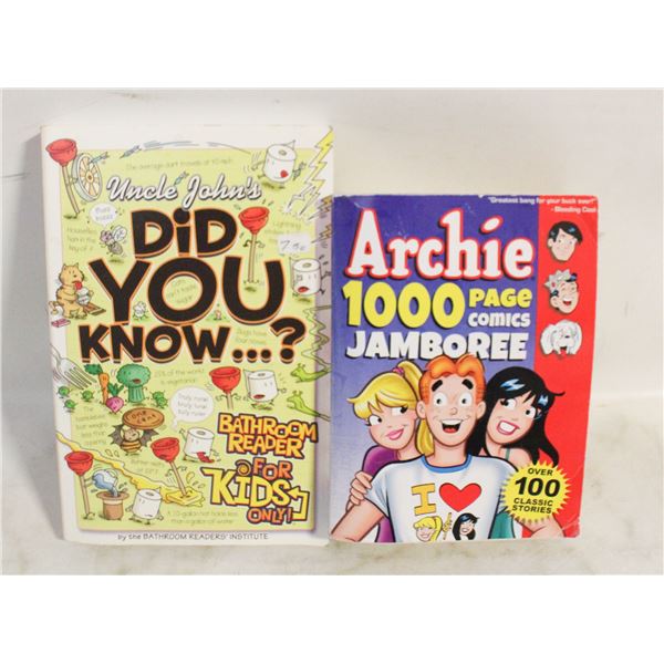 1000 PG ARCHIE COMIC & KID'S UNCLE JOHN BOOK
