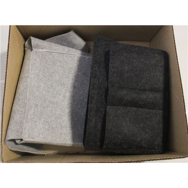 FELT CRAFT ORGANIZING BAGS- BOX LOT ASSORTED