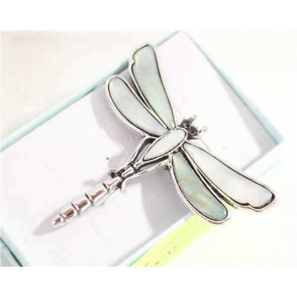 NEW ABALONE SHELL DRAGONFLY BROOCH
