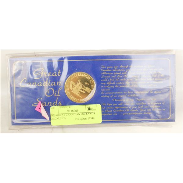 1975 GREAT CANADIAN OIL SANDS MEDALLION