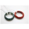 Image 1 : #2489- NATURAL CAMELIAN & GREEN  JADE  RING 2PCS
