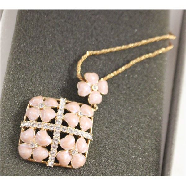 18" NOLAN MILLER GOLD PLATED CHAIN WITH SQUARE LA