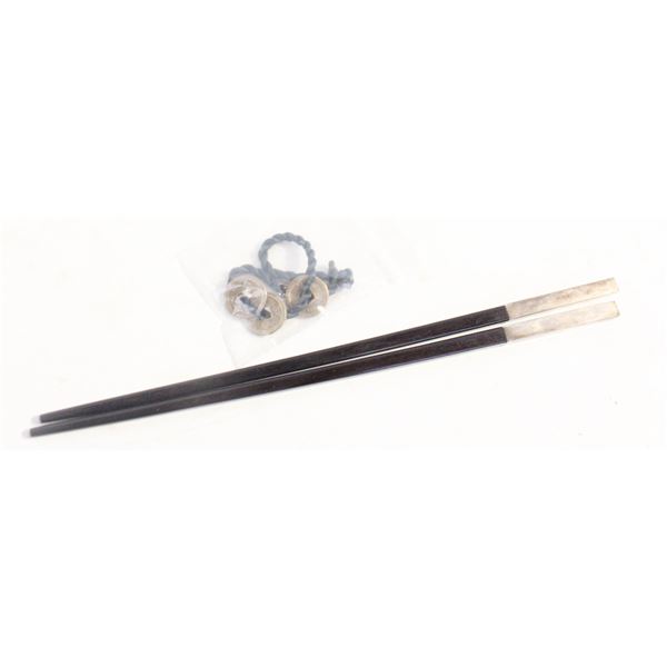 ESTAYE CHOP STICKS - HANDLES HAVE SILVER CONTENT