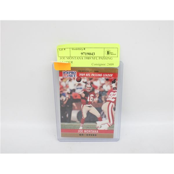 JOE MONTANA 1989 NFL PASSING LEADER