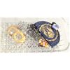 Image 1 : GLASS TRAY WITH ASSORTED JEWELERY