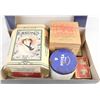 Image 1 : VINTAGE/ANTIQUE TINS/JARS IN OLD EATONS BOX