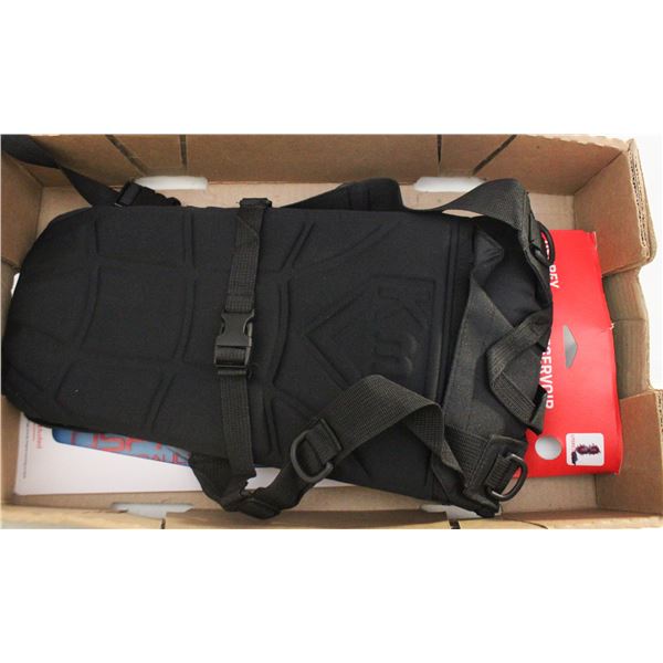 2 HYDRATION PACKS, 1 NEW 1 OPENED TO TEST