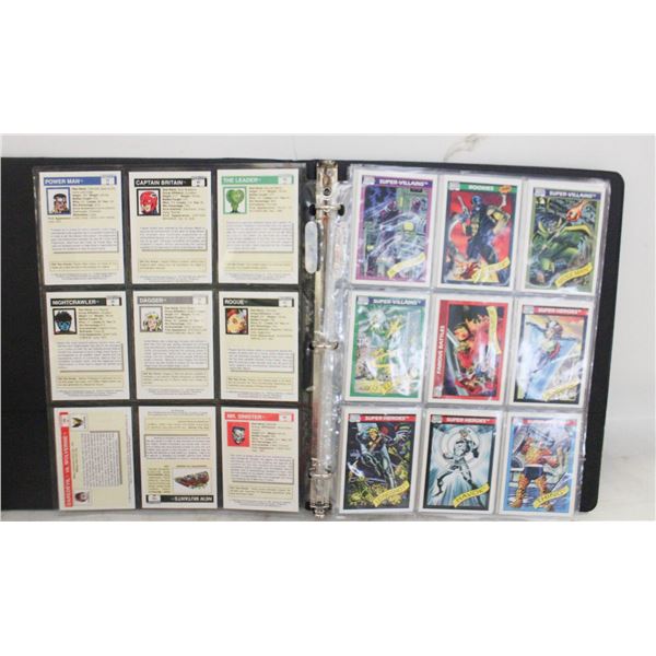 BINDER OF 1990 MARVEL CARDS