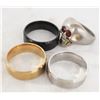 Image 1 : 4 MENS ESTATE RINGS ASSORTED SIZES