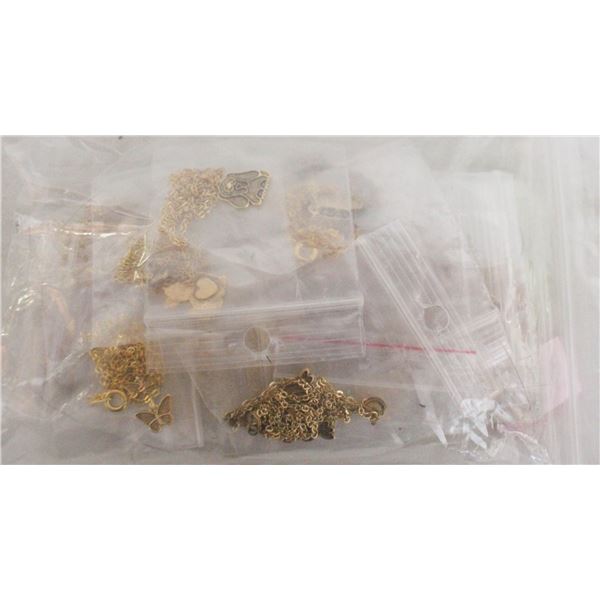 ESTATE COLLECTION OF GOLD PLATED PENDANT NECKLACES