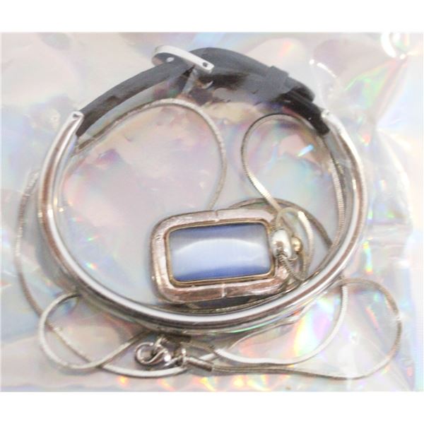 ESTATE COLE HAAN  BELT STYLE BRACELET + MONET BLUE