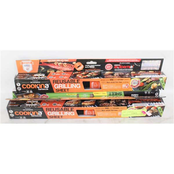 3 NEW SEALED REUSABLE BAKING SHEETS