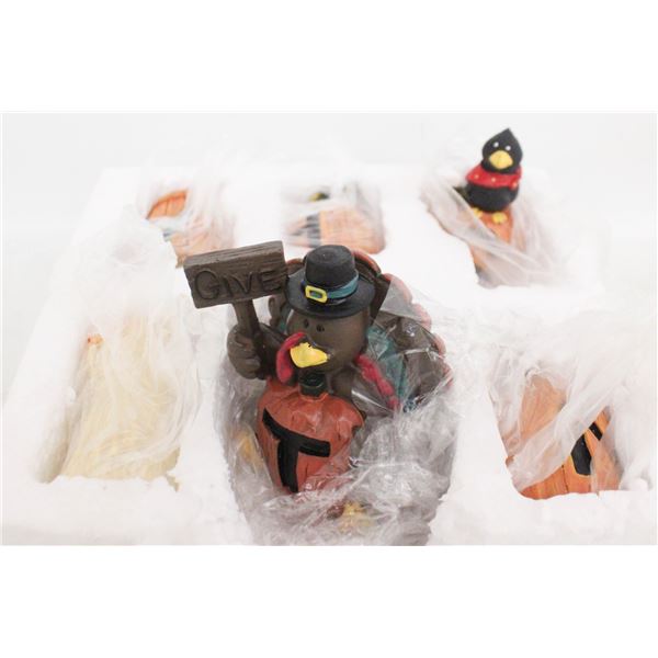 SET OF 6 RESIN GIVE THANKS BLOCK FALL