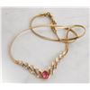 Image 1 : NINA RICCI GOLD PLATED V SHAPED COLLAR NECLACE