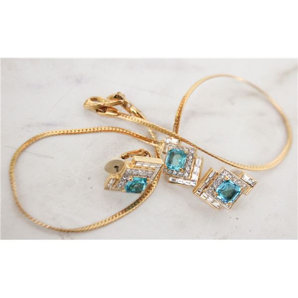 VINTAGE D'ORLAN 22K TRIPLE GOLD PLATED 16" NECKLA