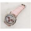 Image 1 : LADIES PINK GENEVA QUARTZ RHINESTONE ENCRUSTED