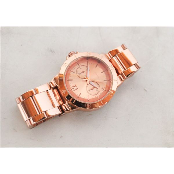 LADIES QUARTZ ROSE GOLD PLATED/COLOR WATCH - MAY