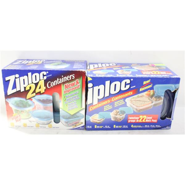 2 PKGS OF NEW ZIPLOCK CONTAINERS