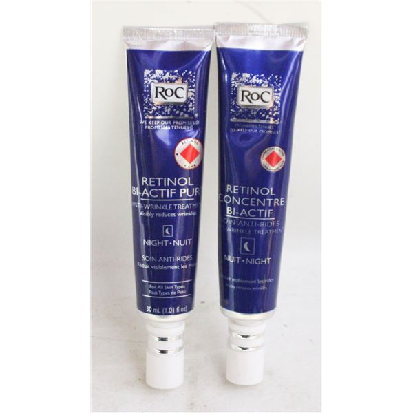2 NEW ROC RETINOL ANTI WRINKLE TREATMENT NIGHT